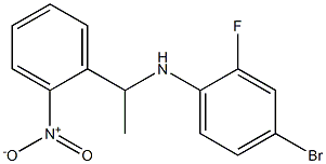 4-bromo-2-fluoro-N-[1-(2-nitrophenyl)ethyl]aniline 结构式