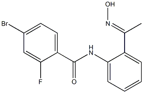 4-bromo-2-fluoro-N-{2-[1-(hydroxyimino)ethyl]phenyl}benzamide 结构式