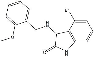 4-bromo-3-{[(2-methoxyphenyl)methyl]amino}-2,3-dihydro-1H-indol-2-one 结构式