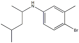 4-bromo-3-methyl-N-(4-methylpentan-2-yl)aniline 结构式