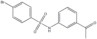 4-bromo-N-(3-acetylphenyl)benzene-1-sulfonamide 结构式