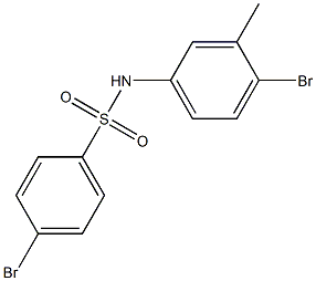 4-bromo-N-(4-bromo-3-methylphenyl)benzene-1-sulfonamide 结构式