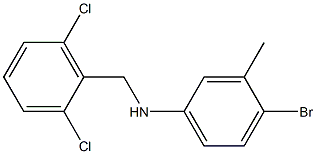 4-bromo-N-[(2,6-dichlorophenyl)methyl]-3-methylaniline 结构式