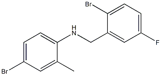 4-bromo-N-[(2-bromo-5-fluorophenyl)methyl]-2-methylaniline 结构式