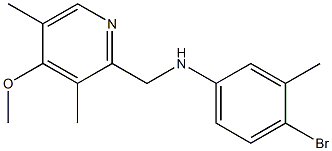 4-bromo-N-[(4-methoxy-3,5-dimethylpyridin-2-yl)methyl]-3-methylaniline 结构式