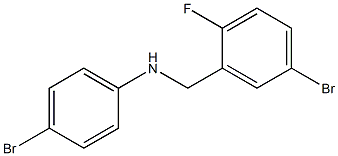 4-bromo-N-[(5-bromo-2-fluorophenyl)methyl]aniline 结构式
