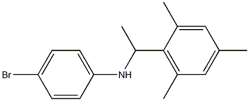 4-bromo-N-[1-(2,4,6-trimethylphenyl)ethyl]aniline 结构式