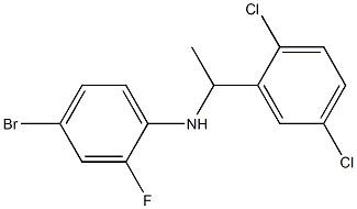 4-bromo-N-[1-(2,5-dichlorophenyl)ethyl]-2-fluoroaniline 结构式