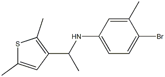 4-bromo-N-[1-(2,5-dimethylthiophen-3-yl)ethyl]-3-methylaniline 结构式