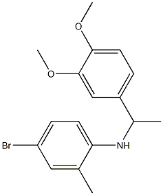 4-bromo-N-[1-(3,4-dimethoxyphenyl)ethyl]-2-methylaniline 结构式