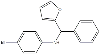 4-bromo-N-[furan-2-yl(phenyl)methyl]aniline 结构式