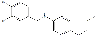 4-butyl-N-[(3,4-dichlorophenyl)methyl]aniline 结构式