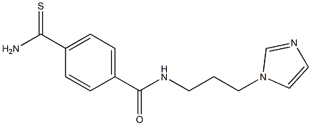 4-carbamothioyl-N-[3-(1H-imidazol-1-yl)propyl]benzamide 结构式