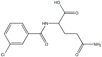 4-carbamoyl-2-[(3-chlorophenyl)formamido]butanoic acid 结构式