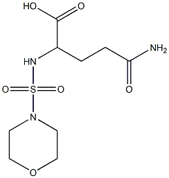 4-carbamoyl-2-[(morpholine-4-sulfonyl)amino]butanoic acid 结构式