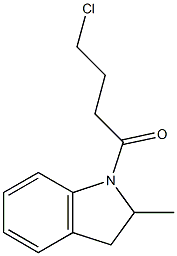 4-chloro-1-(2-methyl-2,3-dihydro-1H-indol-1-yl)butan-1-one 结构式