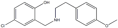 4-chloro-2-({[2-(4-methoxyphenyl)ethyl]amino}methyl)phenol 结构式