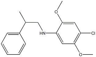 4-chloro-2,5-dimethoxy-N-(2-phenylpropyl)aniline 结构式