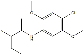 4-chloro-2,5-dimethoxy-N-(3-methylpentan-2-yl)aniline 结构式