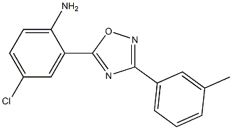 4-chloro-2-[3-(3-methylphenyl)-1,2,4-oxadiazol-5-yl]aniline 结构式