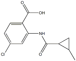 4-chloro-2-{[(2-methylcyclopropyl)carbonyl]amino}benzoic acid 结构式