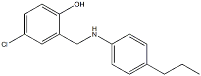 4-chloro-2-{[(4-propylphenyl)amino]methyl}phenol 结构式