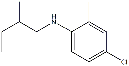 4-chloro-2-methyl-N-(2-methylbutyl)aniline 结构式