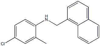 4-chloro-2-methyl-N-(naphthalen-1-ylmethyl)aniline 结构式