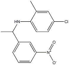 4-chloro-2-methyl-N-[1-(3-nitrophenyl)ethyl]aniline 结构式