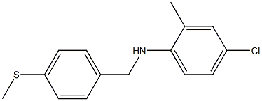 4-chloro-2-methyl-N-{[4-(methylsulfanyl)phenyl]methyl}aniline 结构式