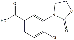 4-chloro-3-(2-oxo-1,3-oxazolidin-3-yl)benzoic acid 结构式