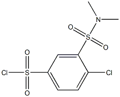 4-chloro-3-(dimethylsulfamoyl)benzene-1-sulfonyl chloride 结构式