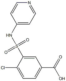 4-chloro-3-(pyridin-4-ylsulfamoyl)benzoic acid 结构式