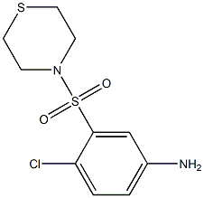 4-chloro-3-(thiomorpholine-4-sulfonyl)aniline 结构式