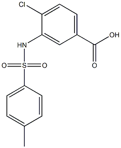 4-chloro-3-[(4-methylbenzene)sulfonamido]benzoic acid 结构式