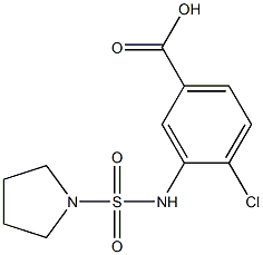 4-chloro-3-[(pyrrolidine-1-sulfonyl)amino]benzoic acid 结构式