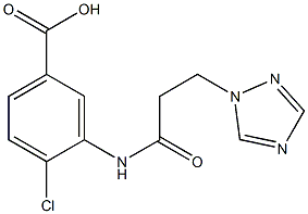 4-chloro-3-[3-(1H-1,2,4-triazol-1-yl)propanamido]benzoic acid 结构式