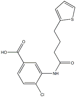4-chloro-3-[4-(thiophen-2-yl)butanamido]benzoic acid 结构式