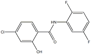 4-chloro-N-(2,5-difluorophenyl)-2-hydroxybenzamide 结构式