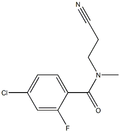 4-chloro-N-(2-cyanoethyl)-2-fluoro-N-methylbenzamide 结构式