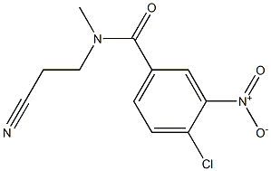 4-chloro-N-(2-cyanoethyl)-N-methyl-3-nitrobenzamide 结构式