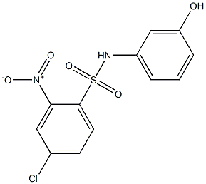 4-chloro-N-(3-hydroxyphenyl)-2-nitrobenzene-1-sulfonamide 结构式