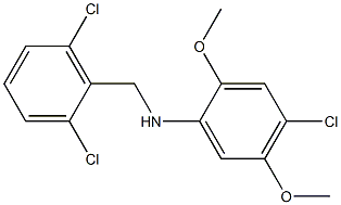 4-chloro-N-[(2,6-dichlorophenyl)methyl]-2,5-dimethoxyaniline 结构式