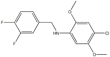 4-chloro-N-[(3,4-difluorophenyl)methyl]-2,5-dimethoxyaniline 结构式