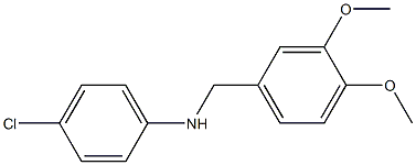 4-chloro-N-[(3,4-dimethoxyphenyl)methyl]aniline 结构式