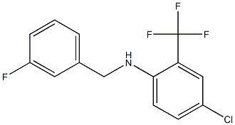 4-chloro-N-[(3-fluorophenyl)methyl]-2-(trifluoromethyl)aniline 结构式