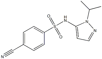 4-cyano-N-(1-isopropyl-1H-pyrazol-5-yl)benzenesulfonamide 结构式