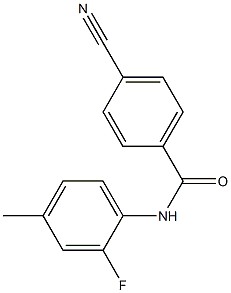 4-cyano-N-(2-fluoro-4-methylphenyl)benzamide 结构式