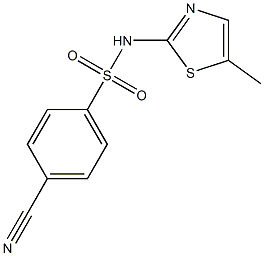 4-cyano-N-(5-methyl-1,3-thiazol-2-yl)benzenesulfonamide 结构式