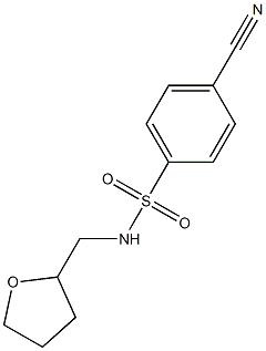 4-cyano-N-(tetrahydrofuran-2-ylmethyl)benzenesulfonamide 结构式